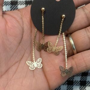 Gold Butterfly🦋Drop Earrings